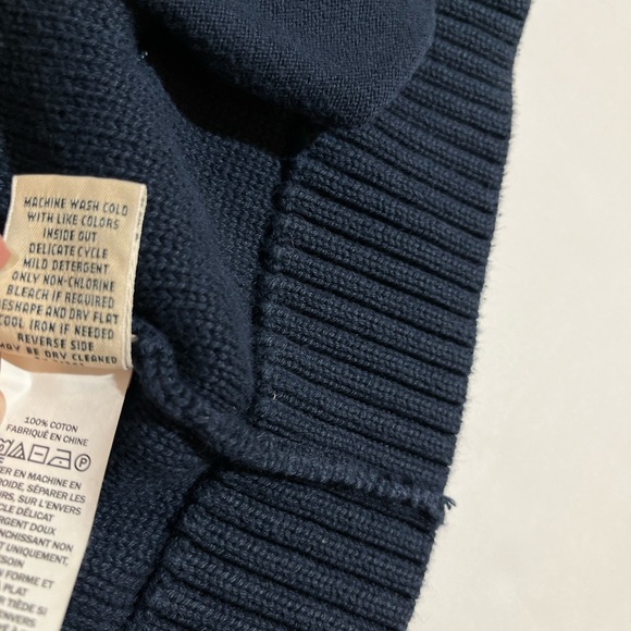 LL Bean Sweater Womens Large Cardigan Cable Knit Hooded Chunky Full Zip 298837 - Picture 6 of 9